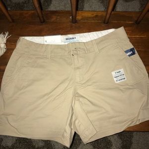 One pair of old navy khaki shorts. NWT!!